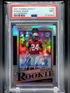 2021 Panini Legacy - RC Shaun Wade #182 Premium Penmanship Silver- PSA:9